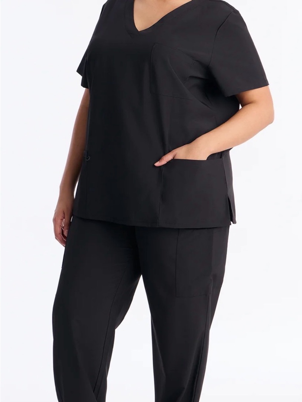 Fashion Nova Black Scrub Set (Never Worn)